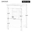 24" Bathroom Vanity with Sink, Bathroom Vanity Cabinet with One Drawer and Doors, Solid Wood and MDF, White - Korvel
