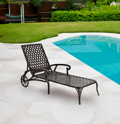 Aluminium Cast lounge chair 1pcs white - Korvel