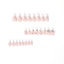 Wearable nails white French style wearable nails finished silver three-dimensional five-pointed star nail stickers wearable - Korvel