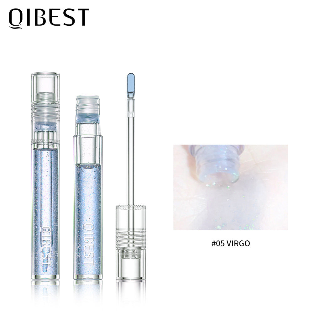 QIBEST Brillo de Labios Agua Ligera - Acabado Transparente Hidratante