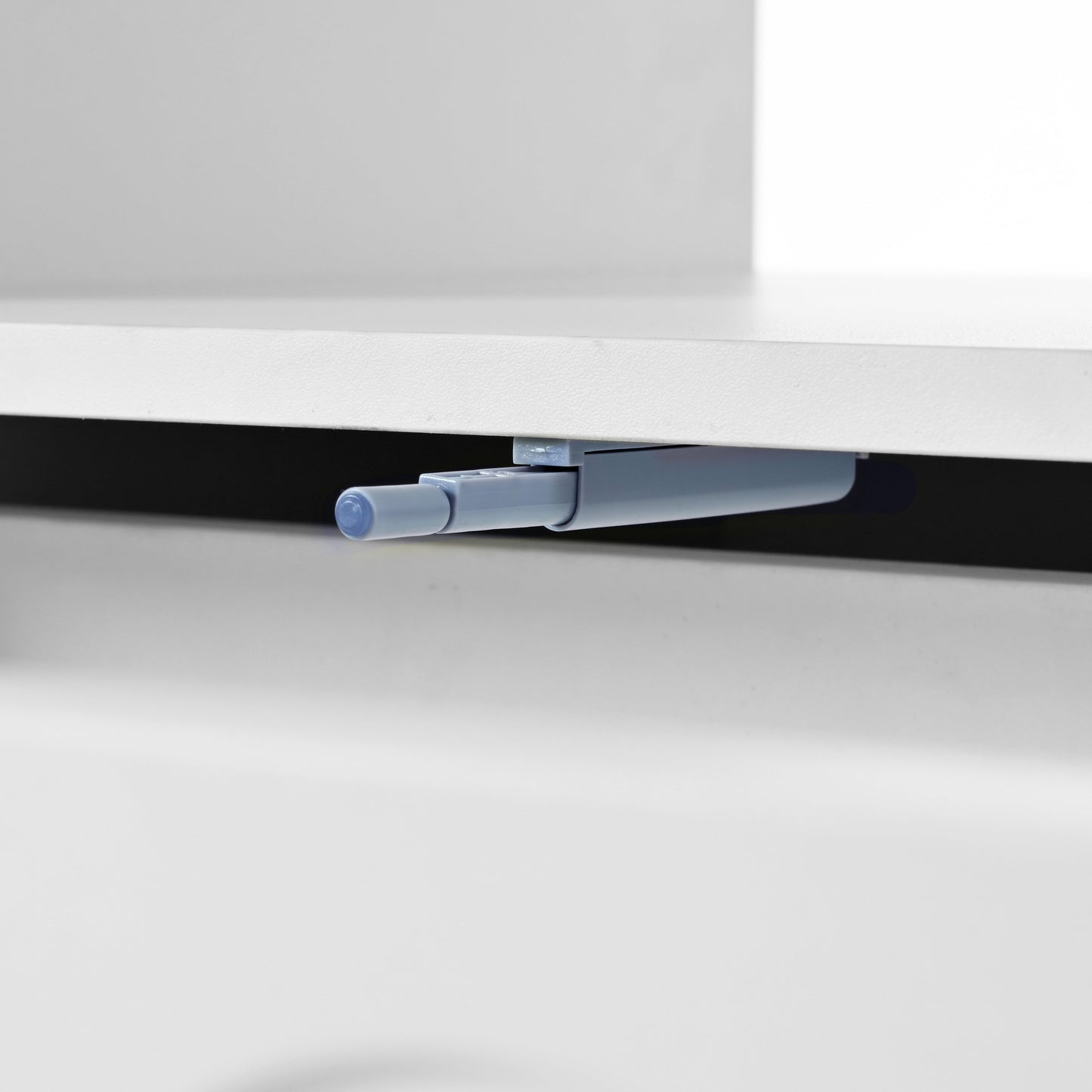 ON-TRANS flexible cream style coffee table with 2 brake wheels, drawers, large storage space, white, 39.37 '' x 23.6 '' - Korvel