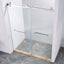 56-60 "wide x 75" high frameless double sliding shower door, 304 stainless steel chrome plated, 8mm thick SGCC tempered transpar - Korvel