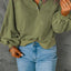 Half Snap Long Sleeve Sweatshirt