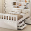 Cama plataforma tamaño twin Captain con almacenamiento en blanco