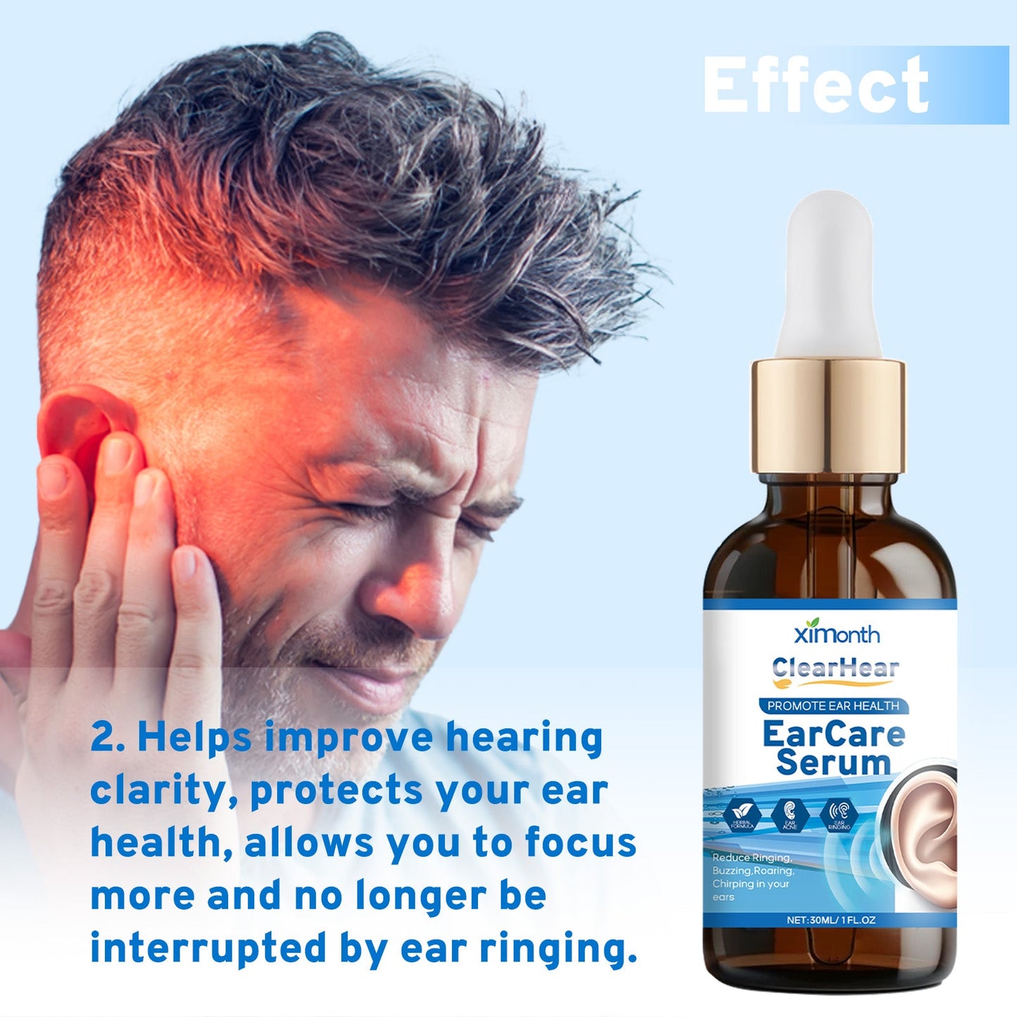 Solution de soins des oreilles premium pour le confort et la clarté