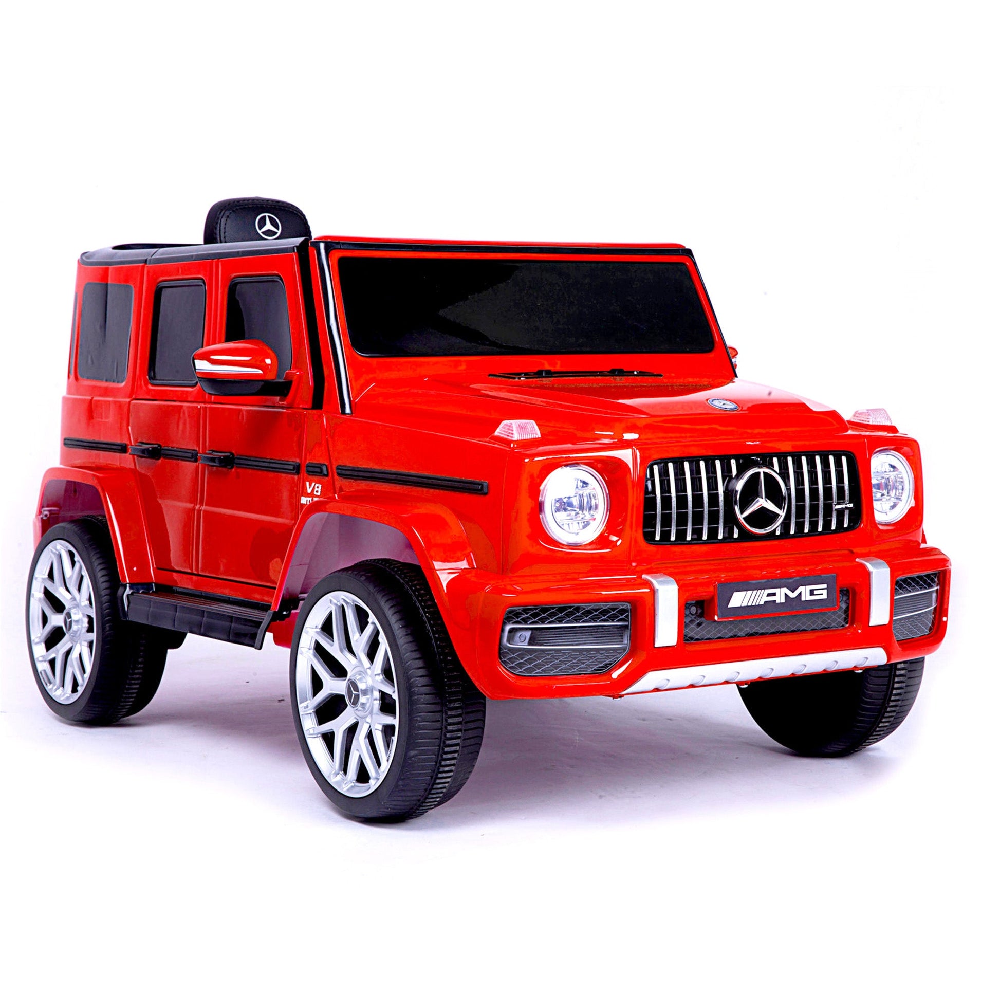Mercedes Benz G63 Children's Electric Vehicle with Remote Control, 12V Spring Suspension, Safety Lock, and License - Korvel