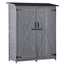 Abri de rangement en bois premium 5,3 pieds x 4,6 pieds avec toit étanche