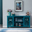 60" Teal Blue Sideboard Buffet Table & Storage Cabinet