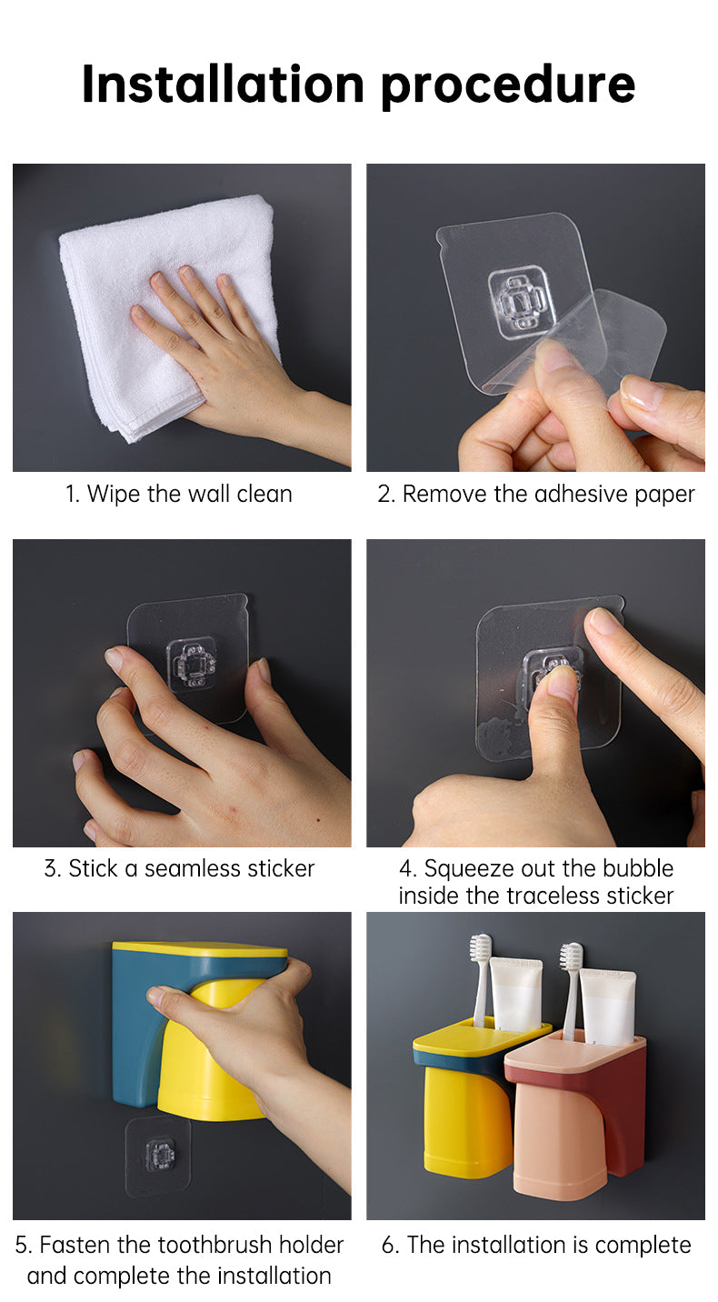 Premium Magnetic Toothbrush Holder for Elegant Bathroom Storage
