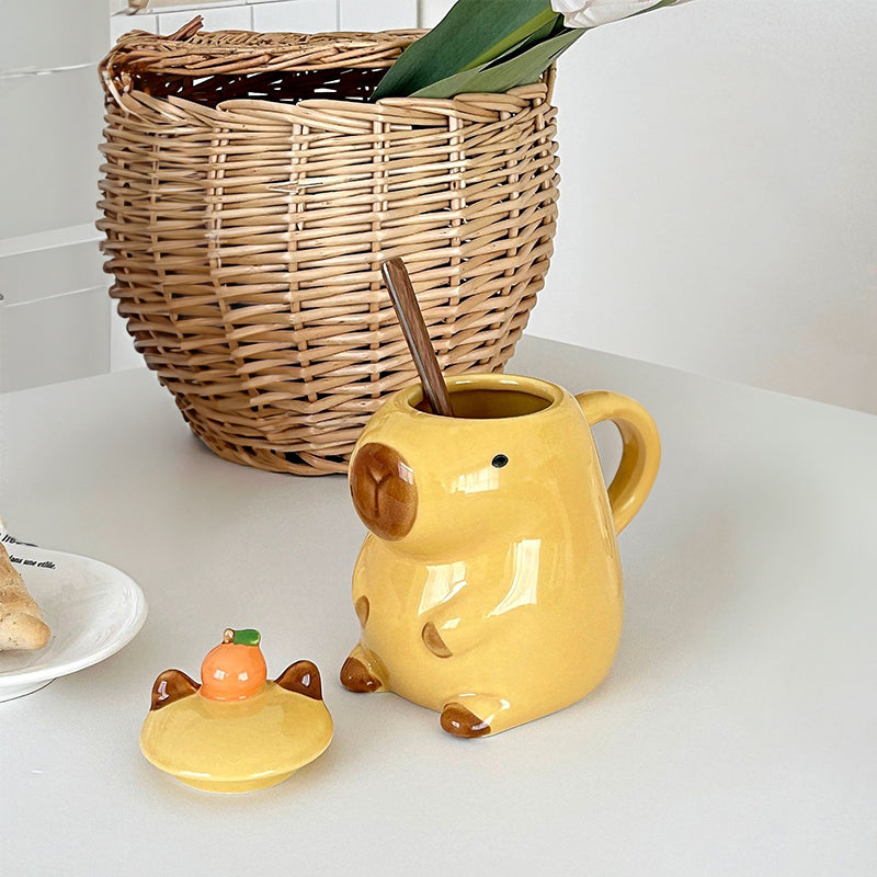 Charming 3D Capybara Mug Pair - Unique Gift for Animal Lovers
