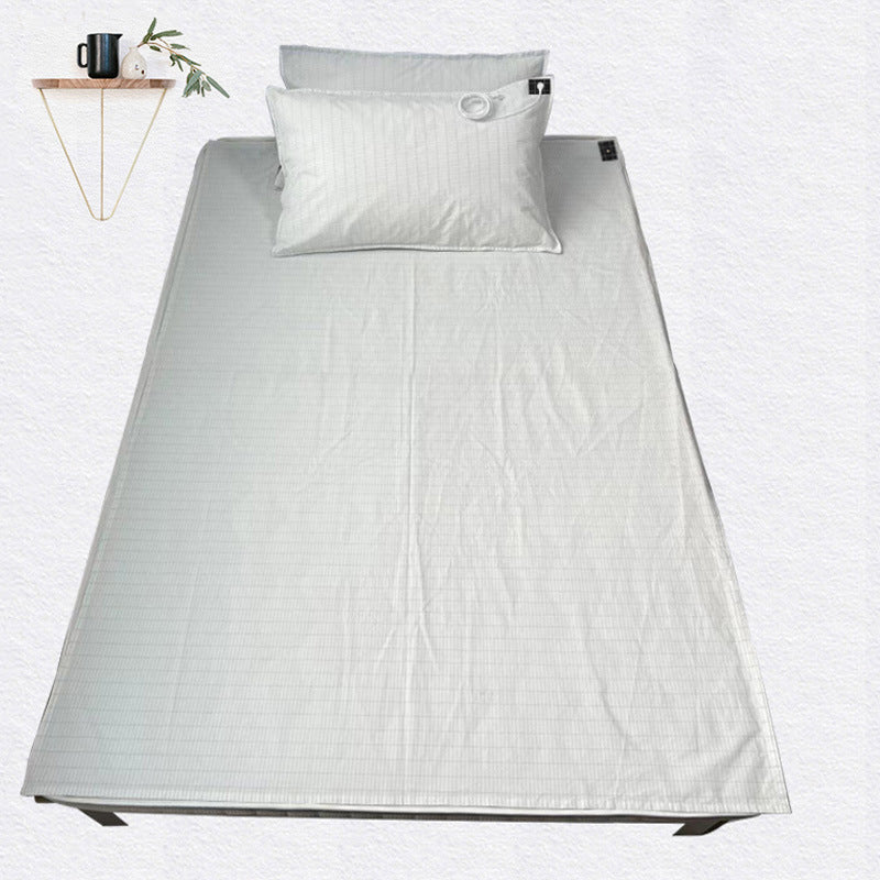 Grounded silver fiber cotton bed sheets anti-static grounding bed sheets to improve sleep quality silver ion conductive bed sheets - Korvel