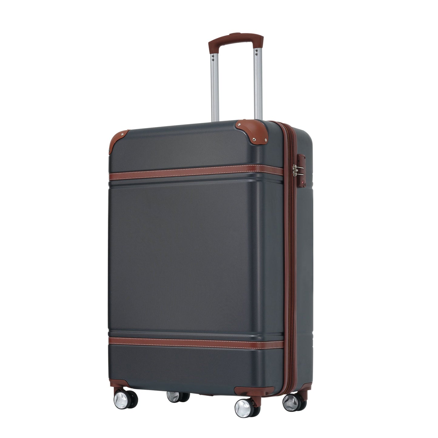 20 IN Luggage 1 Piece with TSA lock , Lightweight Suitcase Spinner Wheels,Carry on Vintage Luggage,Black - Korvel