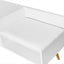 Banc de rangement pour chaussures blanc moderne avec rangement caché