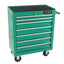 7 DRAWERS MULTIFUNCTIONAL TOOL CART WITH WHEELS-GREEN - Korvel