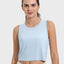 Drawstring Cutout Round Neck Active Tank - Korvel
