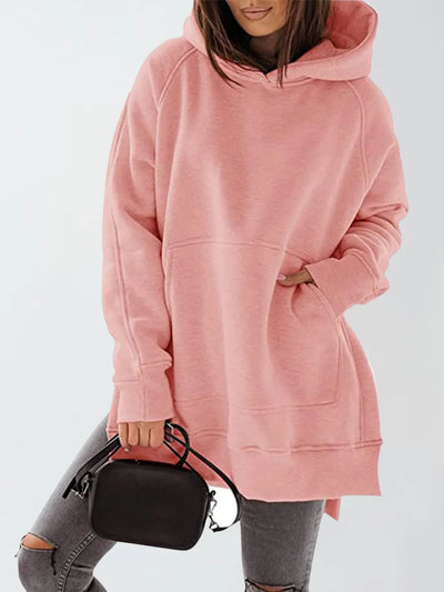 Sudadera con Capucha de Manga Raglán y Bolsillos Laterales