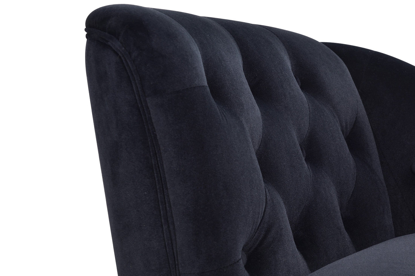 58-Inch Velvet Lounge Chair with Nailhead Trim