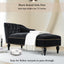 58-Inch Velvet Lounge Chair with Nailhead Trim