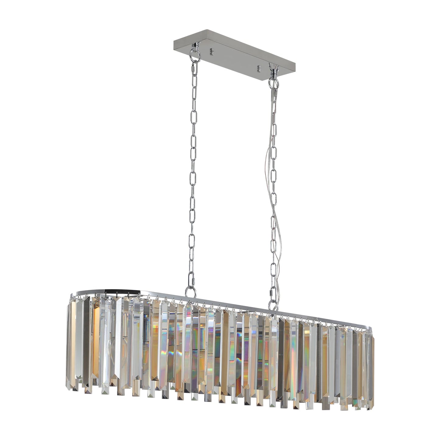 Modern Oval Crystal ceiling chandelier Luxury Home Decor Light Fixture - Korvel