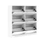 Shoe Storage Cabinet for Entryway, 6 Tiers Shoe Organizer with Carved Panels Vertical Shoe Cabinet for Front Door Entrance - Korvel