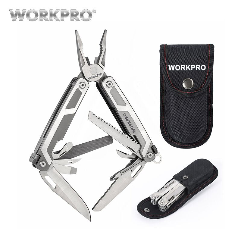 WORKPRO 16 in1 Multifunctional Plier Multi Tools Stainless Steel Plier Outdoor Camping Tool - Korvel