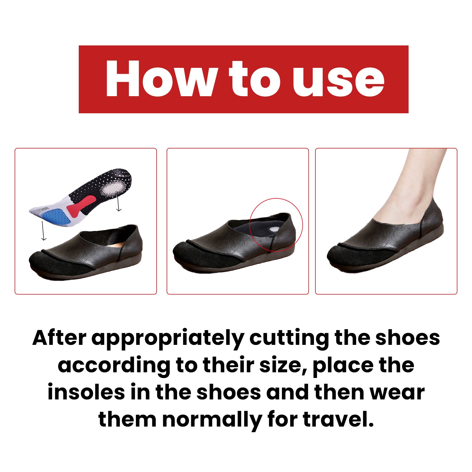 Corrective Foot Insoles, Arch Support Insole Non-Slip And Wear Resistant Foot Posture Correction Insole - Korvel