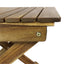 Outdoor Folding Wooden Side Table, Natural, 15"D x 22.75"W x 18.25"H - Korvel
