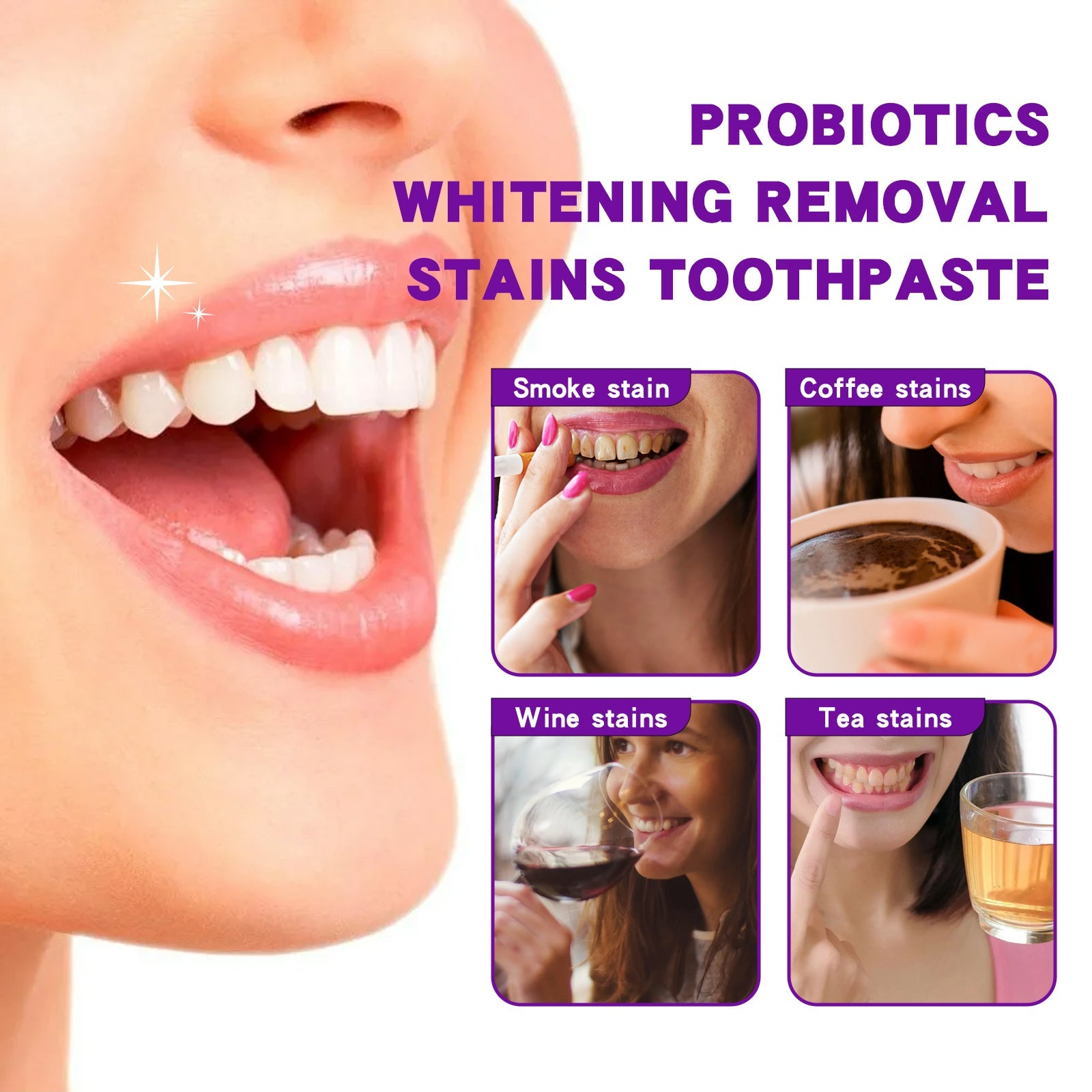 Probiotic Toothpaste, Cleaning Stains And Tartar Fresh Breath Whitening Toothpaste - Korvel