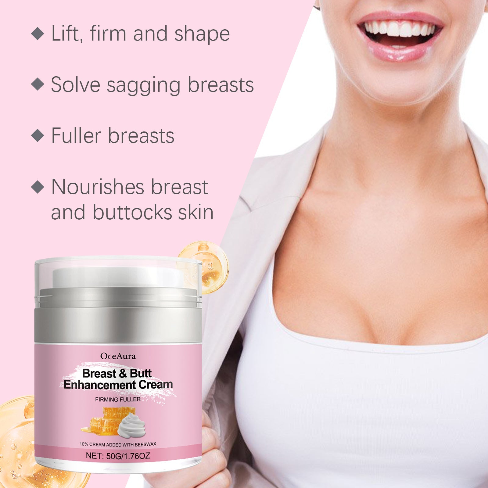 Breast Cream Breast Gentle Care Nourishing, Soft, Moisturizing And Elastic Skin Massage Care Cream - Korvel