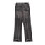 Washed Distressed Wide-Leg Jeans Men's European and American Punk INS Personalized Loose Hole Frayed Flare Pants - Korvel