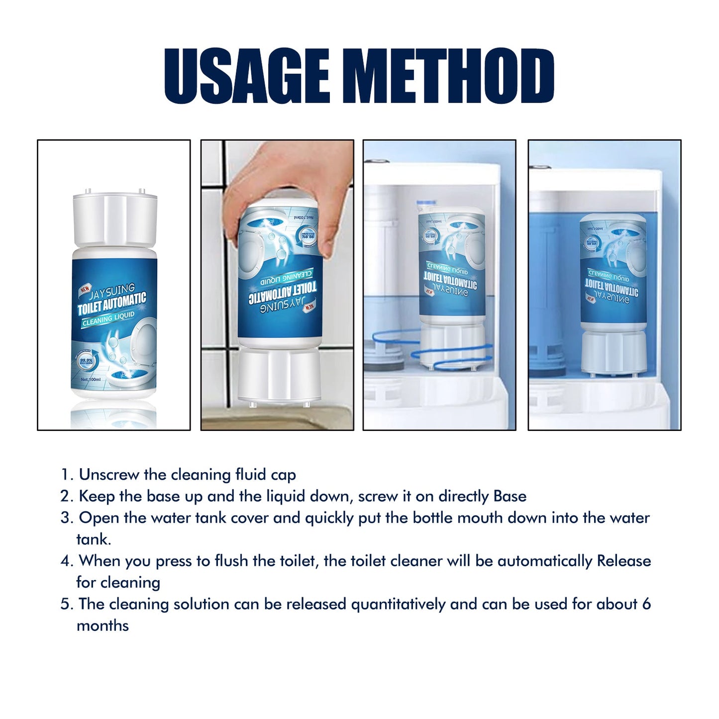 Solution de nettoyage de toilettes premium pour un enlèvement efficace des taches