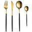 Premium Stainless Steel Cutlery Set with Gold Spray Finish