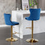 Modern Adjustable Bar Stools with Backs - Set of 2