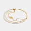 Titanium Steel Three-Layered Pearl Bracelet - Korvel
