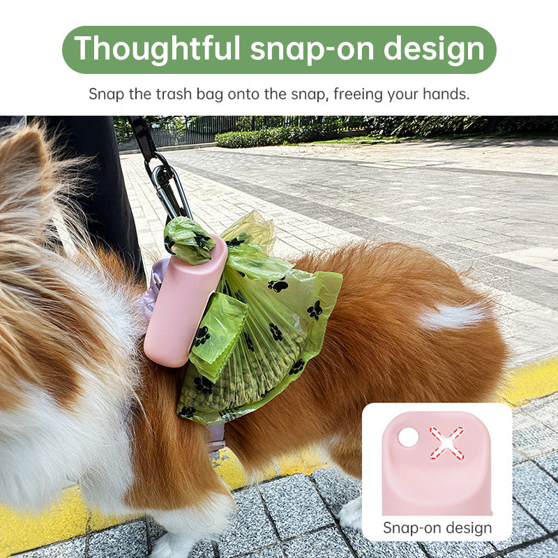 Premium Silicone Dog Poop Bag Holder with Dispenser