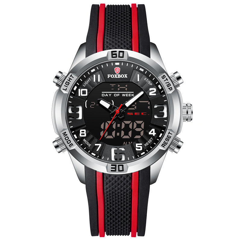 Lige Men's Dual Display Watch Multi-Function Chronograph Sports Waterproof Watch - Korvel