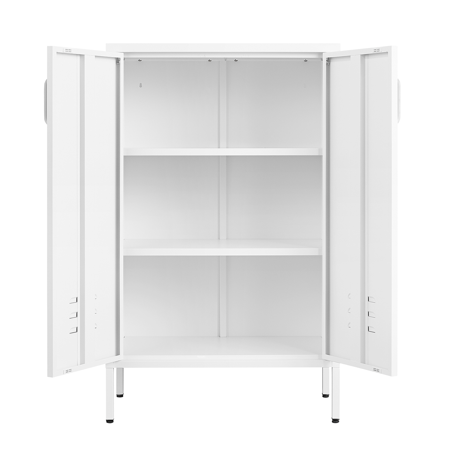 Gabinete de Almacenamiento de Acero Blanco Premium con Particiones Móviles