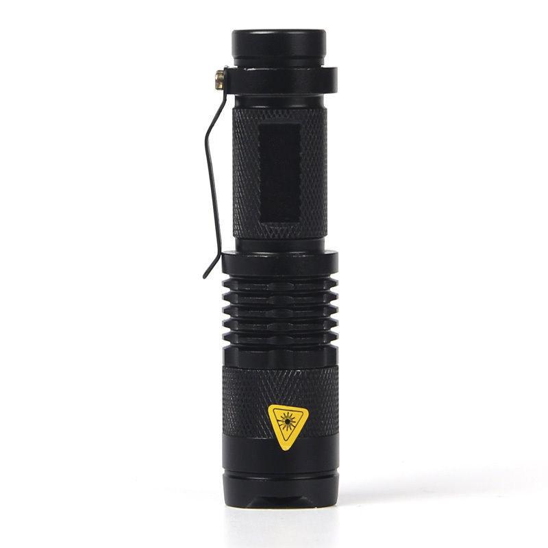 6PCS Mini Waterproof LED Flashlight Set - Zoomable Torch