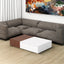 Modern style walnut coffee table with two storage spaces - Korvel