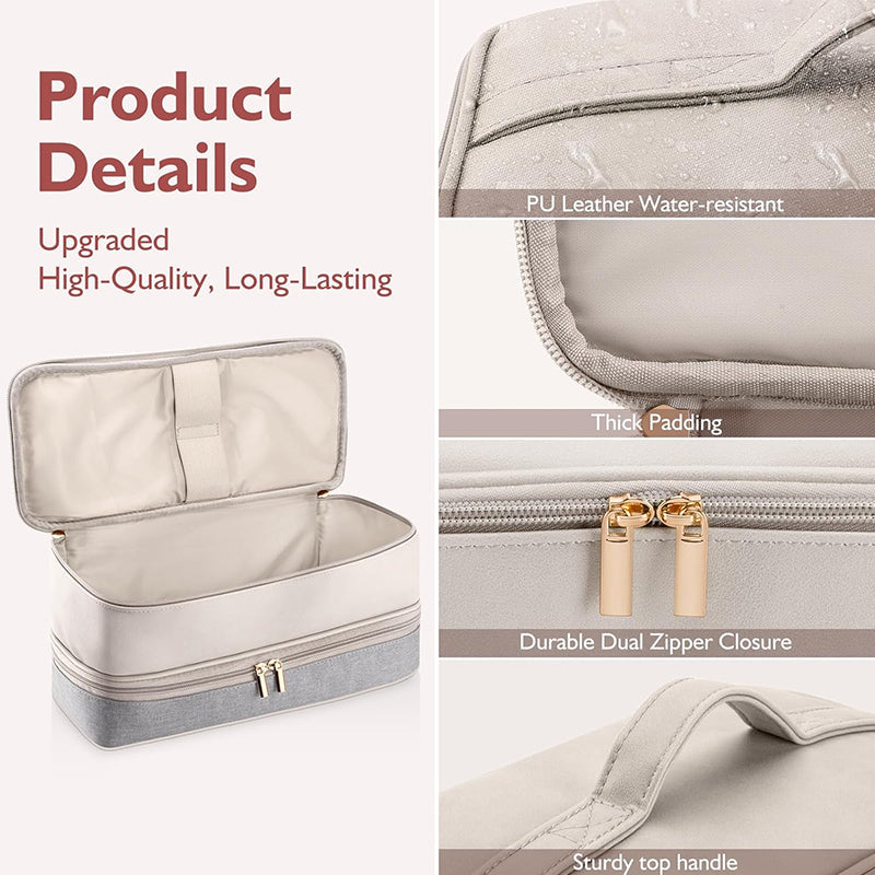 Funda portátil impermeable de 2 capas para herramientas de peinado