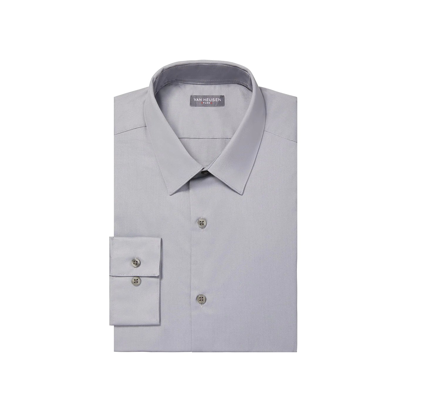 Van Heusen Men's Slim Fit Flex Collar Dress Shirt - Grey Mist