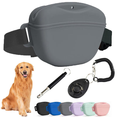 Silicone Dog Training Waist Bag Outdoor Portable Crossbody Pet Snack Pouch - Korvel