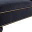 58-Inch Velvet Lounge Chair with Nailhead Trim
