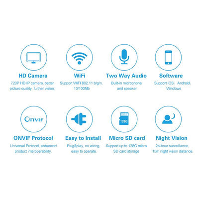 VStarcam HD Indoor Wireless 720P Security IP Camera Surveillance WiFi CCTV Camera Pan - Korvel