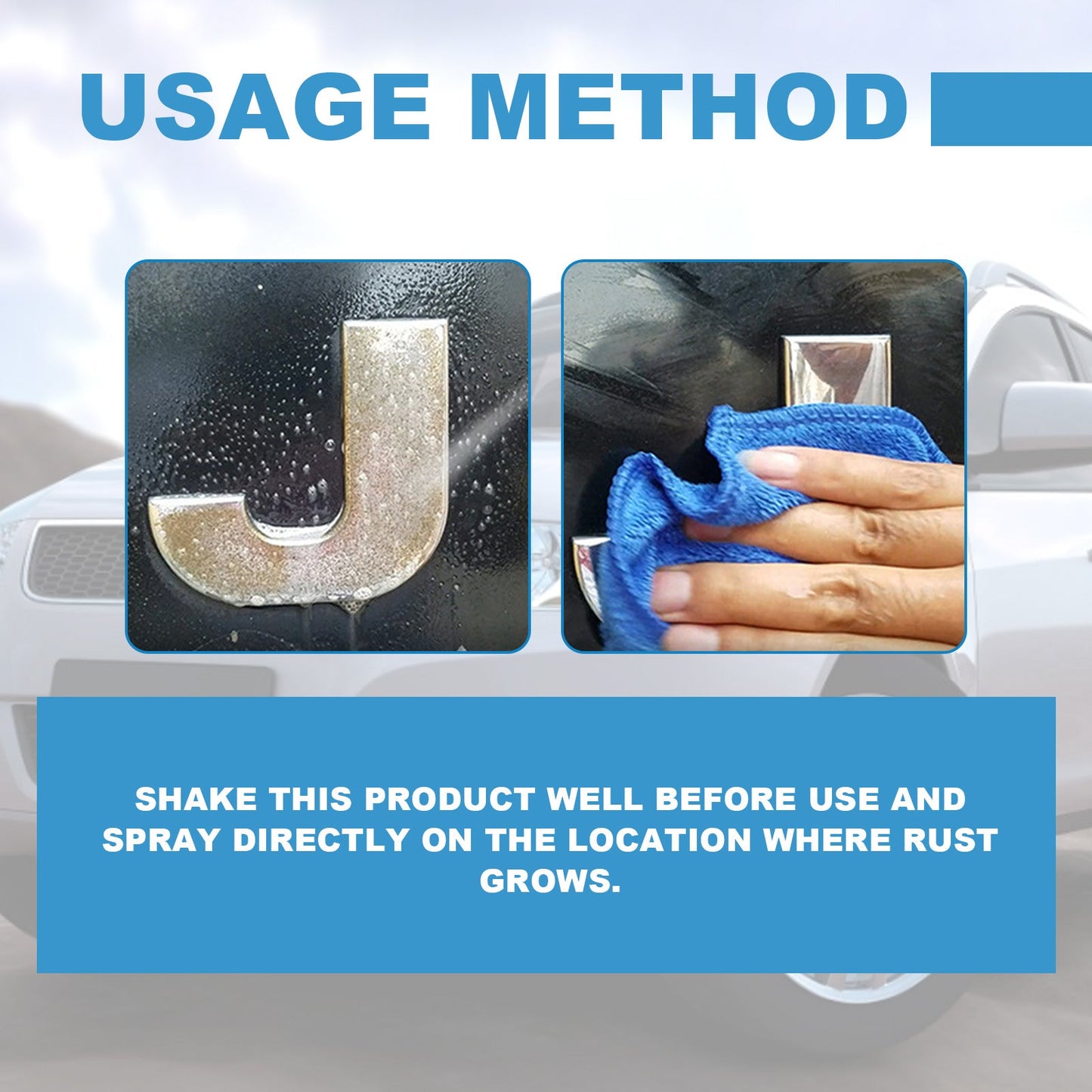 HOMONTH Iron Powder Remover, Decontamination Refurbishing Spray For Metal Parts Of Bicycle Wheels - Korvel