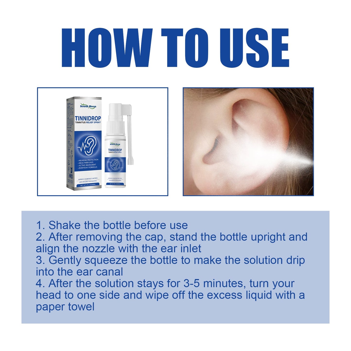 Premium Ear Care Spray for Gentle Earwax Cleaning