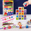 Juego de Bloques de Construcción con Cuentas de Madera para Niños