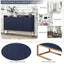 TREXM Modern Sideboard Elegant Buffet Cabinet with Large Storage Space for Dining Room, Entryway (Navy) - Korvel