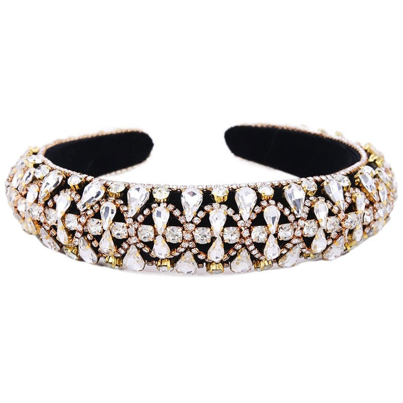 Diadema Barroca de Rhinestones Brillantes