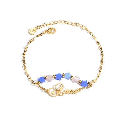 Personalized Cat's Eye Stone Double-Layer Bracelet